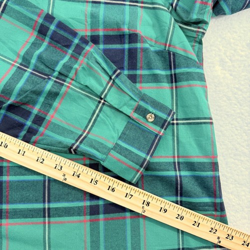 Coldwater Creek Plaid Flannel Popover Tunic Top Preppy Academia Green Sz 1X NEW - Picture 12 of 12