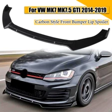For Golf MK7 GTI R 14-19 Carbon Fiber Paint Front Bumper Lip Spoiler