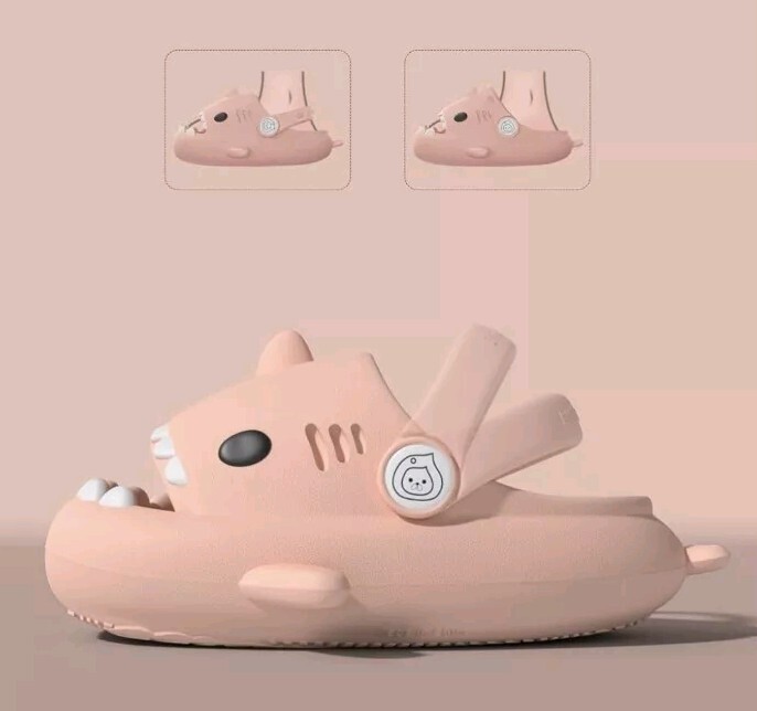 SAOLA ChayChax Pink Cloud Shark Slides Pantofole da Doccia Antiscivolo Suola Spessa Taglia 7 71 2