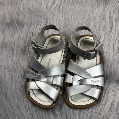 silver baby sandals