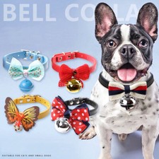 Dog Cat Pet Bowknot Cute Bow Tie Bell Adjustable Puppy Kitten Necktie Collar