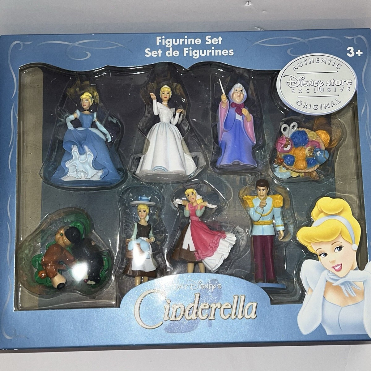 Walt Disney Store Exclusive Cinderella 8 Poseable Figures Set