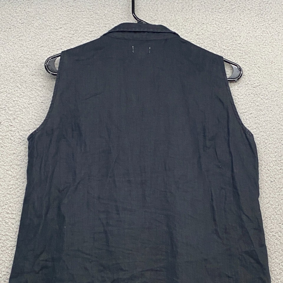 Hill Linen Shirt Dress Womens 6 Button Down Boho Minimalist