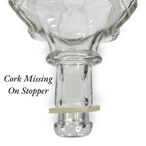 Vintage Ezra Brooks Bourbon Whiskey Klarglas Flasche Dekanter mit Stopfen - Bild 18 von 19