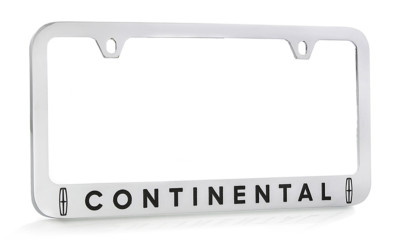 Lincoln Continental Chrome Plated Brass Metal License Plate Frame Holder 2 Hole