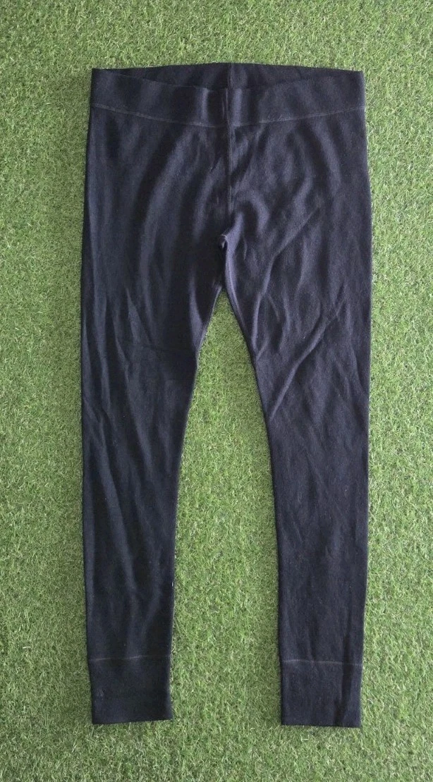 WoolX Women's 2XL Solid Black Merino Wool Skinny Base Layer Pants