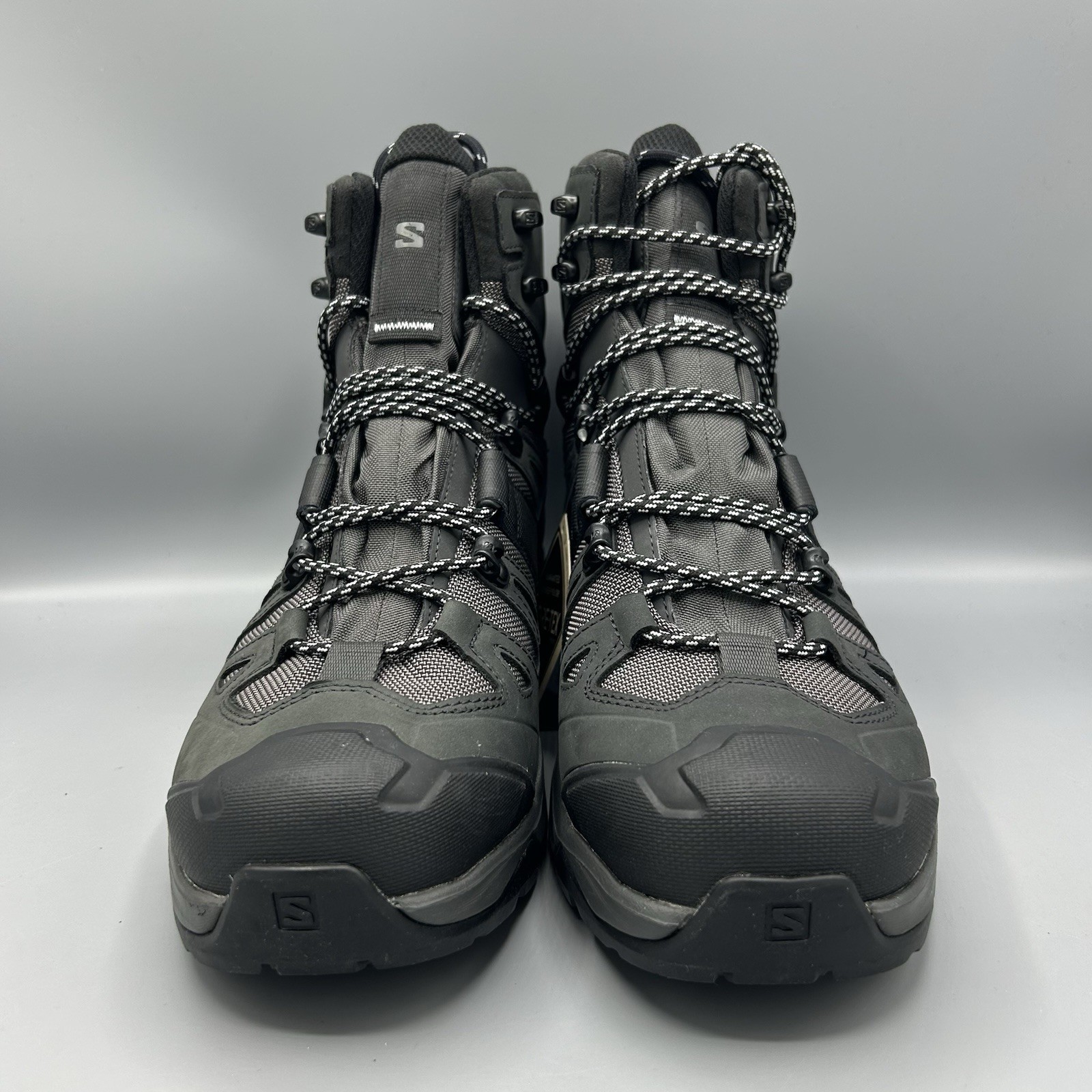 Scarpe da trekking Salomon Quest 4 GTX grigio nero Goretex trail walking UK 10 EU 44 5