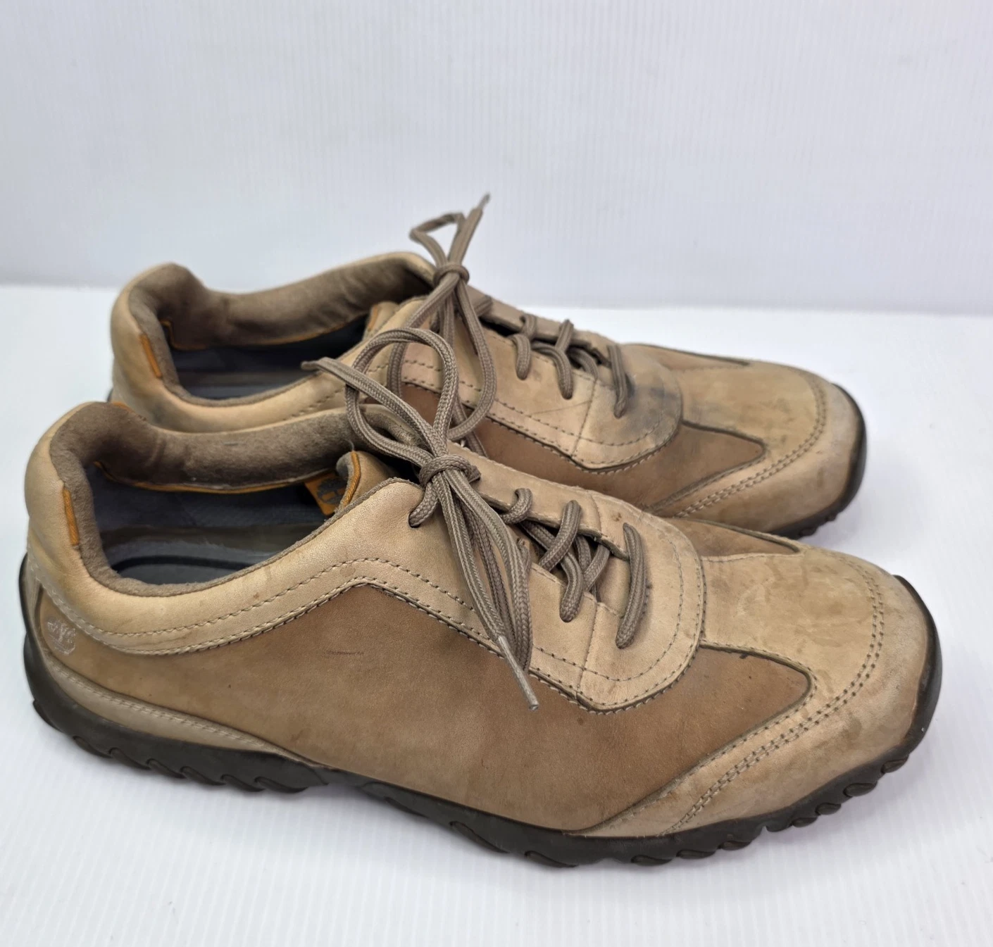 TIMBERLAND Sneakers Oxford eleganti casual pelle marrone scamosciata scarpe Wms 8 5