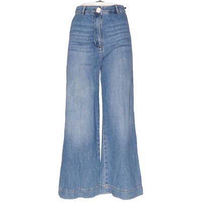 Zara, Jeans, Größe: 34, Blau, Einfarbig, Denim, Damen #PxN