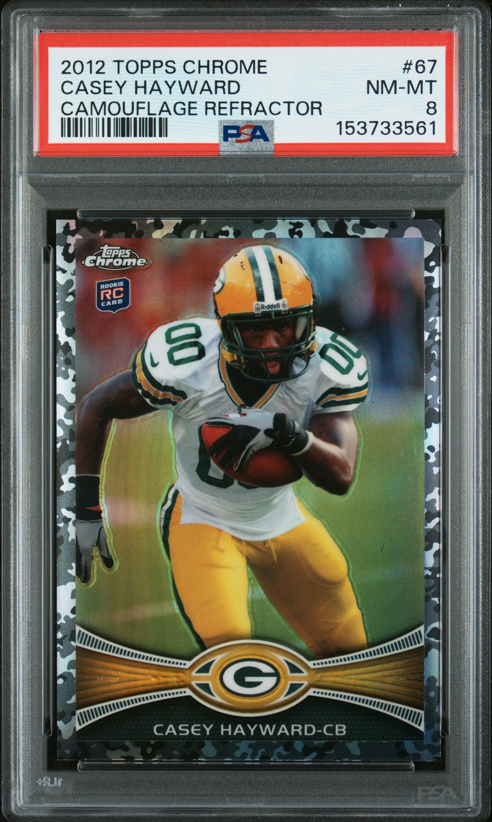 Casey Hayward Topps Chrome #67 Camouflage Refractor