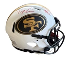 Trey Lance Autographed Authentic Full Size Lunar 49ers Helmet "First NFL TD" BAS
