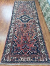 Antique Heriz Runner Rug, Floral P ersian Rug, Antique Long Rug, Free Ship rug
