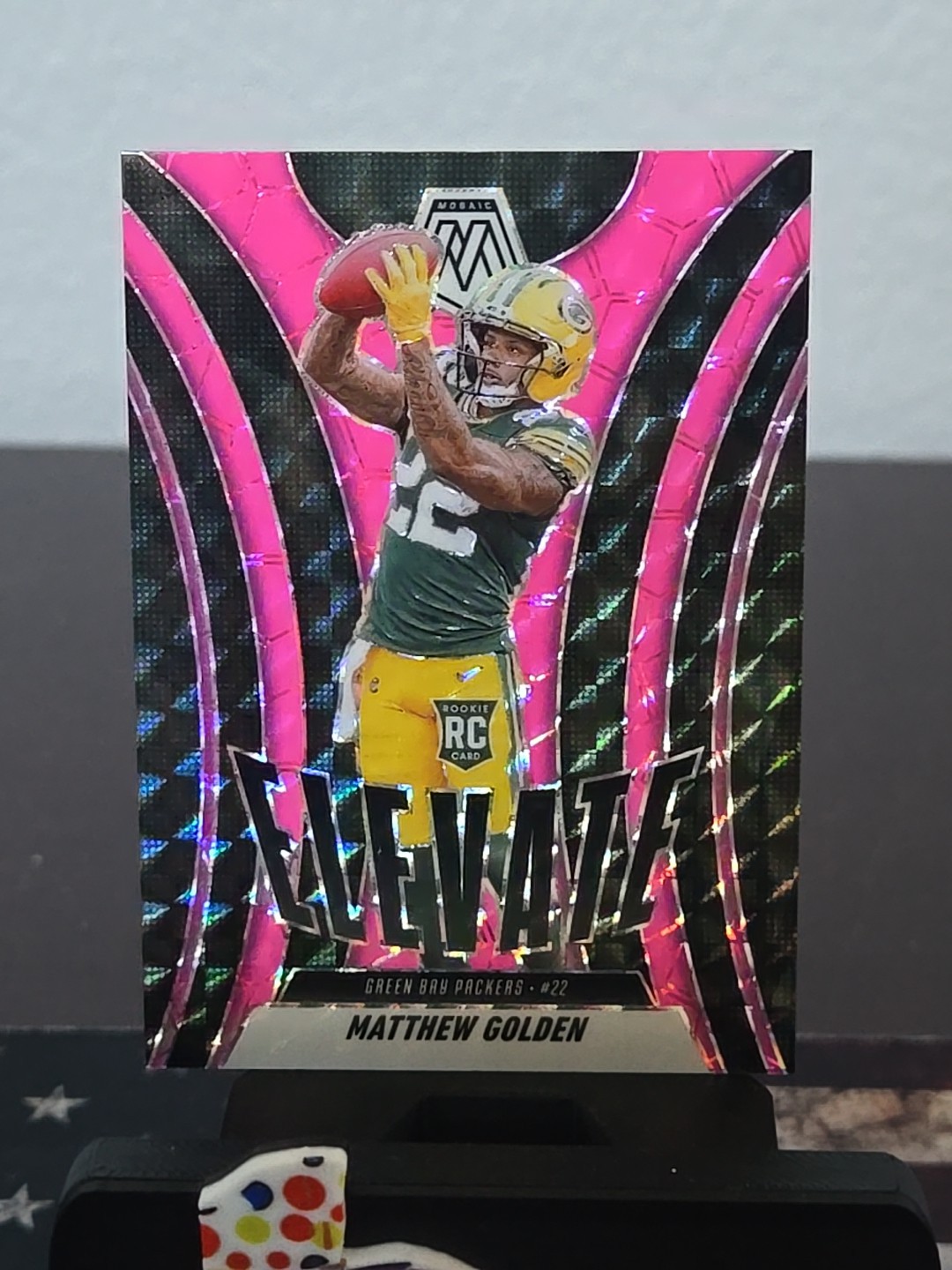 2025 Panini Mosaic Matthew Golden Pink Elevate Prizm Packers Rookie #3 RC