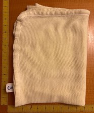 Vintage Curity Baby Yellow Waffle Weave Thermal Receiving Blanket