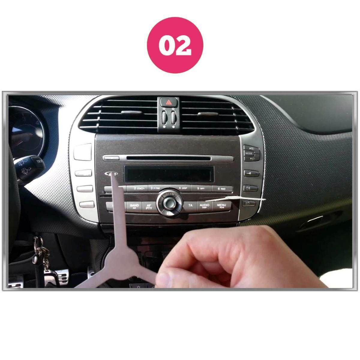 KIT ESTRAZIONE TRE CHIAVETTE AUTORADIO STEREO AUTO FIAT BRAVO AUDI VOLSKWAGEN foto 4
