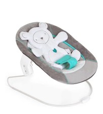 Hauck Alpha 2-in-1 Bouncer Rocker and Highchair Seat Grey Teddy Bear Design