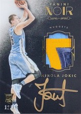 2015-16 Panini Noir Nikola Jokic RC Patch Gold Ink Auto RPA /99 #255 Nuggets