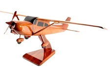 Cessna 172 Premium Highly Detailed Mahogany Wood Desk Model