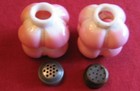 NICE Victorian Pair of Porcelain Pink & White Salt & Pepper Shakers — photo 5