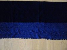 Agehara Velvet Rayon Kimono Shawl Lace Edging Used Japan