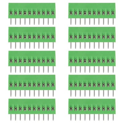 10pcs PCB Connectors 10Pin 2.54mm 0.1'' Pitch Screw Terminal Block Connector 1...