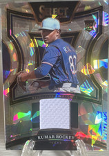 Panini Select Kumar Rocker Selective Swatches Rookie Prizm SS-KR Rangers