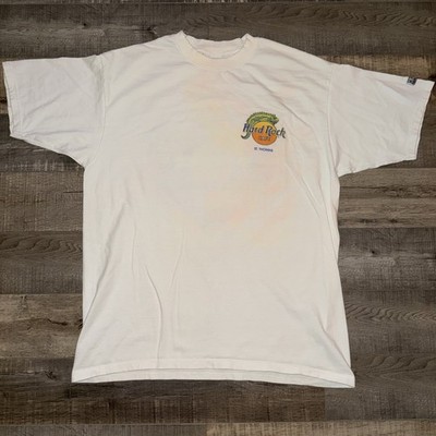 Vintage Hard Rock Cafe St Thomas Mullet Hit Shirt White Size LRG Heavy Tee  