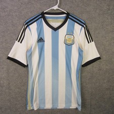 Argentina Soccer Jersey Shirt wommens Small Blue White AFA Adidas FIFA World Cup