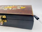 Lacquer Jewelry Music  Box “Love Is A Many Splendored Thing” Yellow Fabric Lined — photo 8
