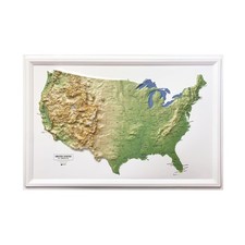Hubbard Scientific 3D United States Classic Map  A True Raised Relief - You ...