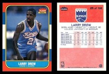 Larry Drew Rookie 1986-87 Fleer #25 RC Sacramento Kings NBA Basketball Card. rookie card picture