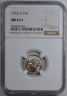 1954-S 10C Roosevelt Dime NGC MS-67+ Amazing Grade, Color and Luster! — photo 3
