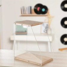 Vinyl Record Storage Holder Wood Acrylic Display Stand Rack Desktop Shelf