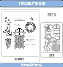 SOPHISTICATED SLED Metal Cutting Dies  Stamps Scrapbook Greeting Card Handmade