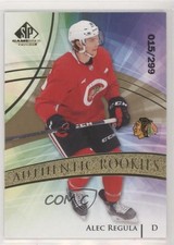 2020 Upper Deck SP Game Used Authentic Rookies Golden Burst /299 Alec Regula 8tn