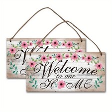 2sets Rustic Woodensigns Home Decor Welcome to Our Home Wall