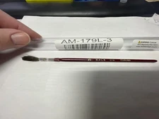 Andrew Mack Brown Kazan Squirrel Hair Lettering Quill Brush Series 179L Size 3