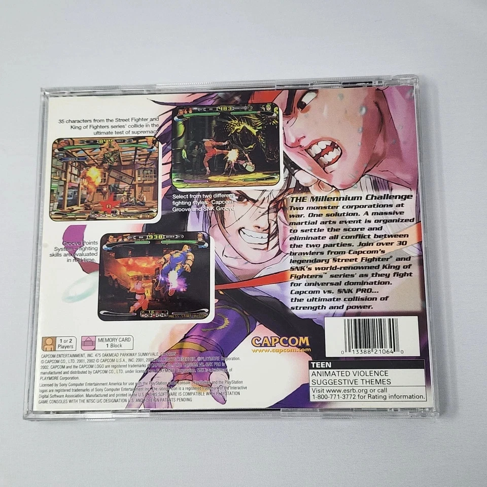 Capcom vs. SNK Pro (Sony PlayStation 1 PS1) CIB Complete - TESTED - Image 3 of 4