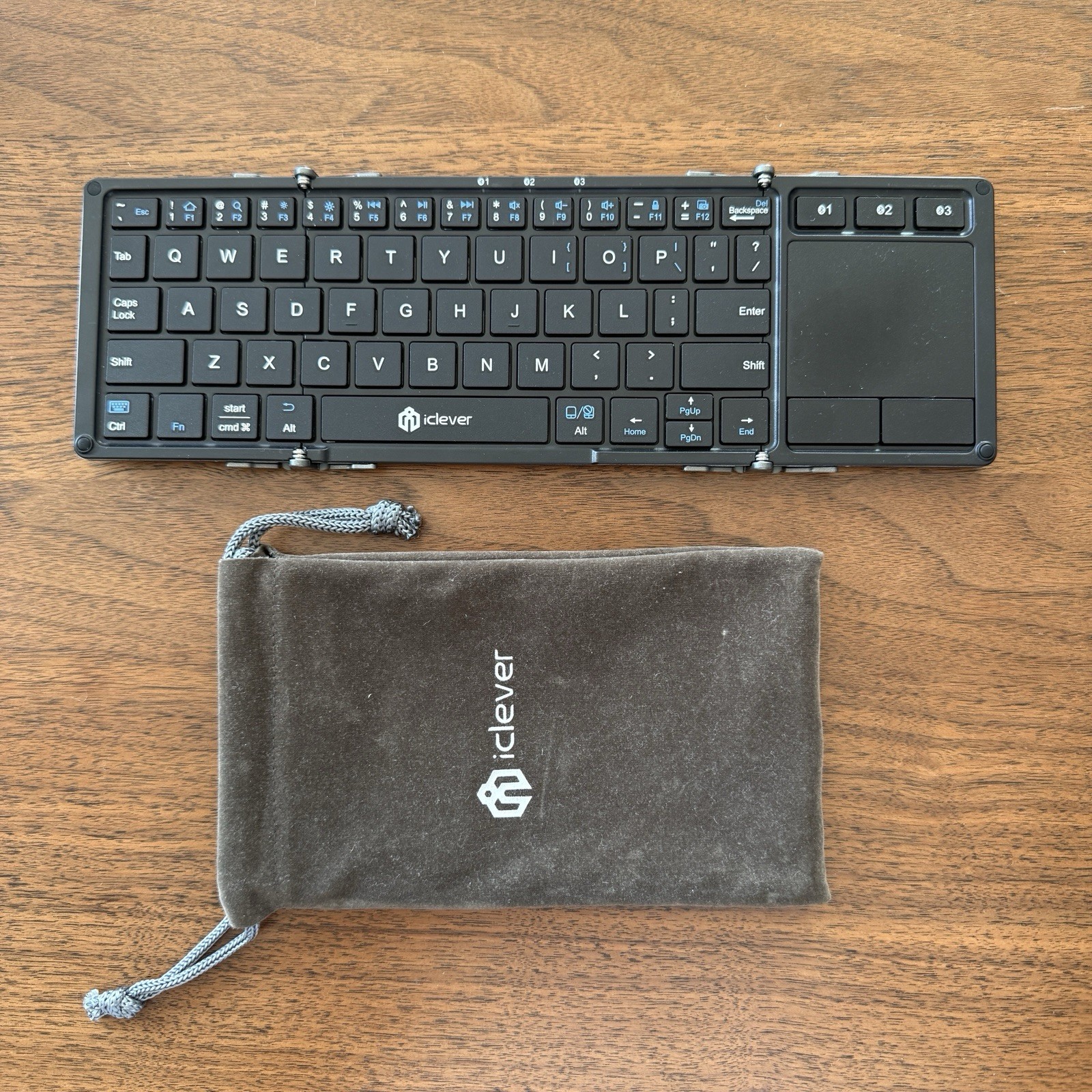 iClever Foldable Keyboard, BK08 Bluetooth Keyboard up to 3 devices