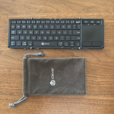 iClever Foldable Keyboard, BK08 Bluetooth Keyboard up to 3 devices
