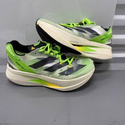 ADIDAS Adizero Prime X Running Shoes Mens 5.5 Womens 6.5 Linen Green Black 