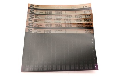 1995 Brazil OEPL Parts List & ESN Index Lot Of 6 Microfiche