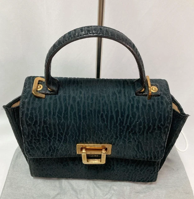 [Raro] Luxo Valextra Bolsa de Ombro 2 Vias, Selo Skin, Preta Excelente Estado - Imagem 4 de 4