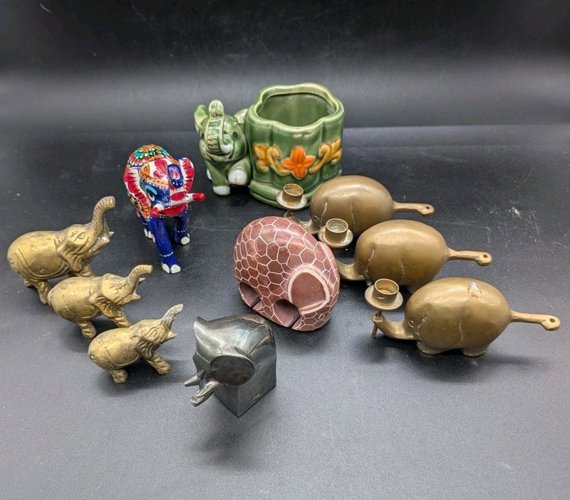 Elephants!  Planter, Candle Holders,  Figurines - Varying Sizes