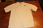 Boy Scouts of America BSA Men's Shirt Tan XL 100% Supplex Nylon Glued Patches