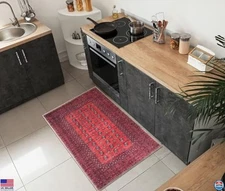 Keen Home Design Vintage 2x3 Machine Washable Non-Slip Rug for Entryway, Kitchen