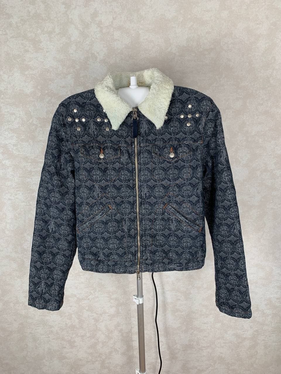 Jean Paul Gaultier Womens Denim Sherpa Jacket JPG