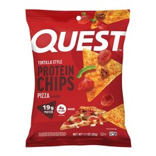 Quest Tortilla Style Protein Chips, 19g Protein,Pizza Flavor,1.1oz Bags,4 ct
