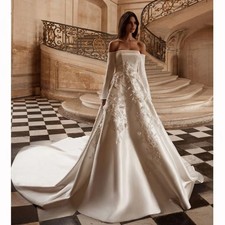 Flowers A-Line customized Bride Gown SwanSarah M370 Plus Size Vestido De Novia