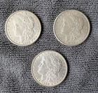 Lot of 3 circulated 1900 Morgan Silver Dollars - Philadelphia mint